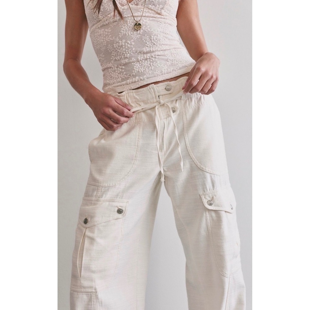 We the Free Park Ave Cargo Pull-on drawstring pants mid-rise - Picture 5 of 7